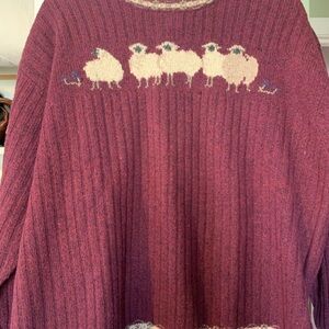 Orvis Wool Blend Vintage Sheep Sweater- Women’s XL